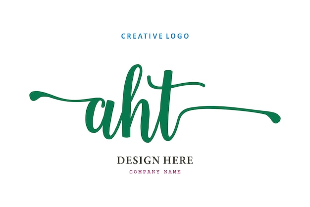 Vector aht lettering logo is simple easy to understand and authoritative