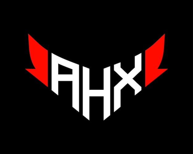 Vettore progettazione del logo della lettera ahx