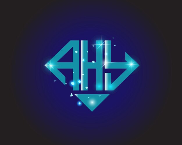 AHY initial modern logo design vector icon template