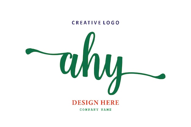 AHY lettering logo is simple easy to understand and authoritative