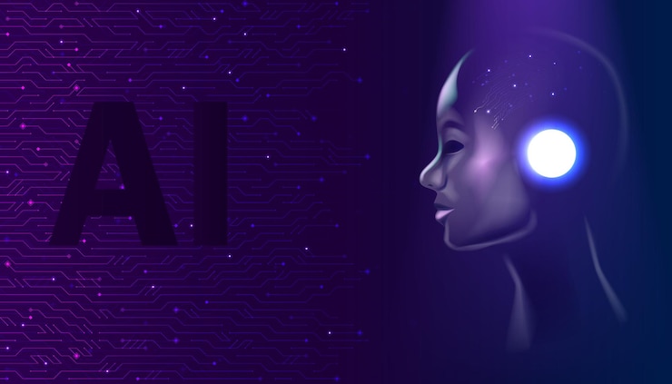 Vector ai artificial intelligence ai digital brain ai background neural netrwork concept backdrop