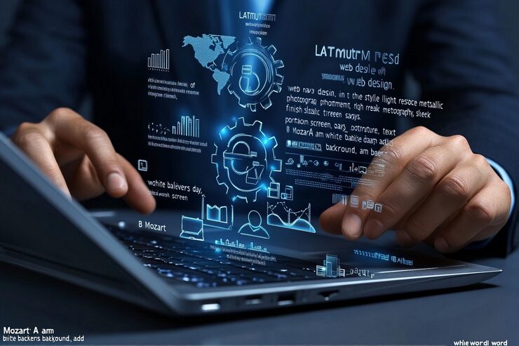 Вектор искусственный интеллект бизнесмен, использующий технологию ии для анализа данных, кодирование компьютера