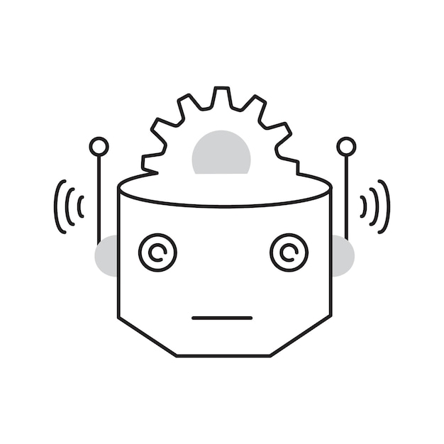 AI Avatar Robot voor Smart Automation Vector icoon Ontwerp van humanoïde robot geautomatiseerde systemen technologie
