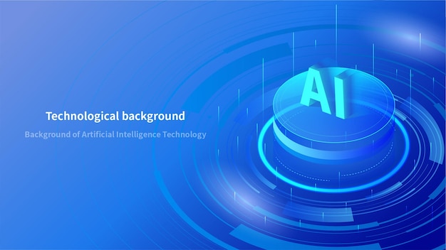 AI Background of technology vector