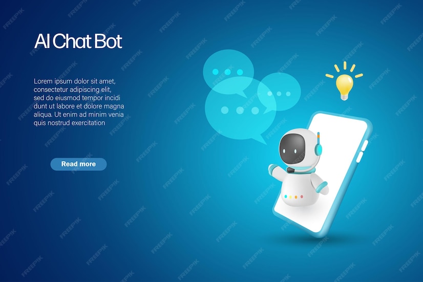 Premium Vector | AI chat bot on computer generate smart solution answer ...