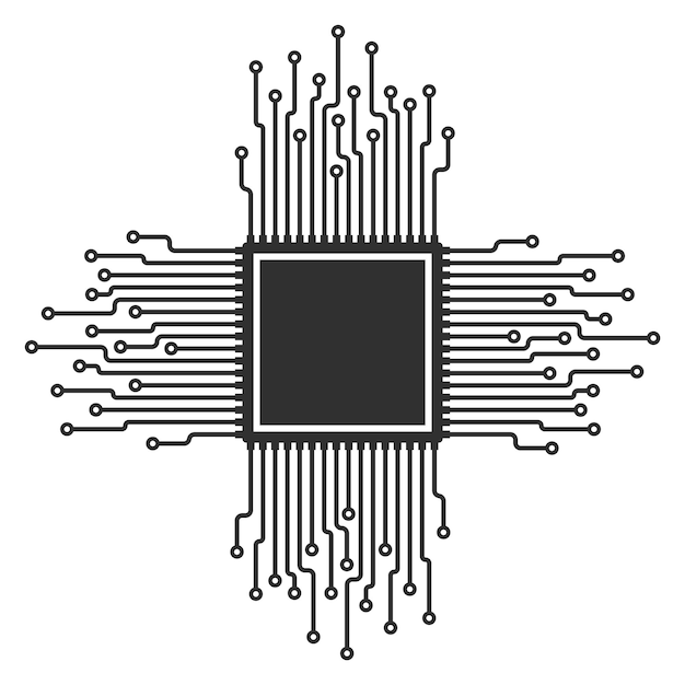 ai cpu gpu microchip icon machine learning micro chip symbol ml icon artificial intelligence