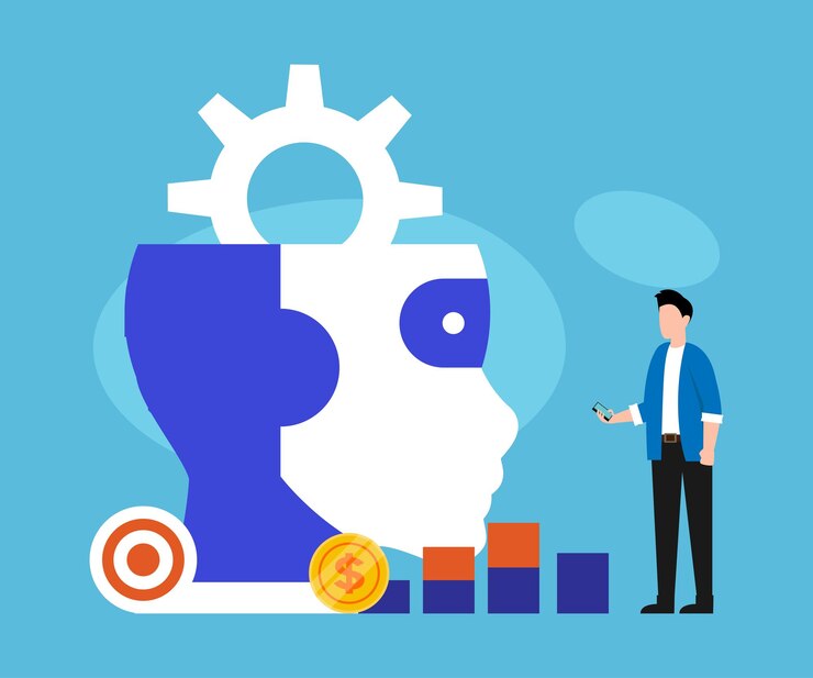 Vector ai development by a businessman