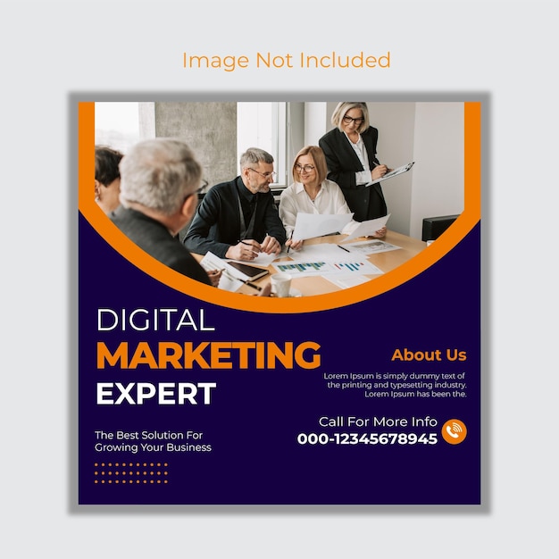 Ai digital marketing agency social media post template