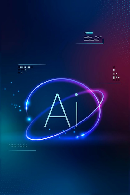 Ai futuristic technology background vector