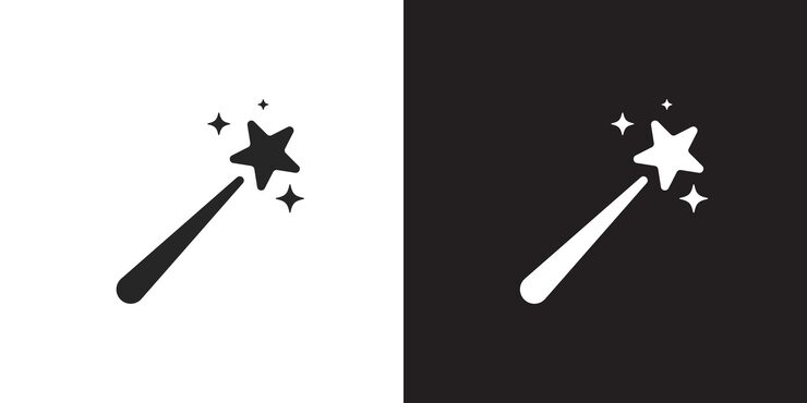 Vector ai generated icon ai magic star icon tools for generate from the text computer help assistant large data processing concept icon element design for app and web vector illustration