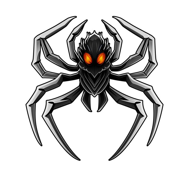 Vector ai generated spider mascot tarantula emblem