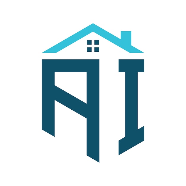 AI House Logo Design Template Letter AI Logo for Real Estate Construction or any House Related Business