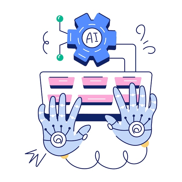 Vector ai innovations hand drawn illustration