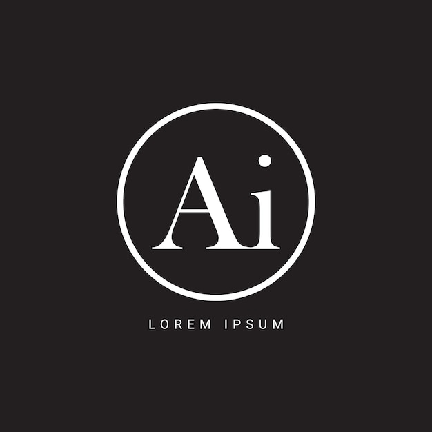 AI letter logo design vector illustration template A letter logo vector