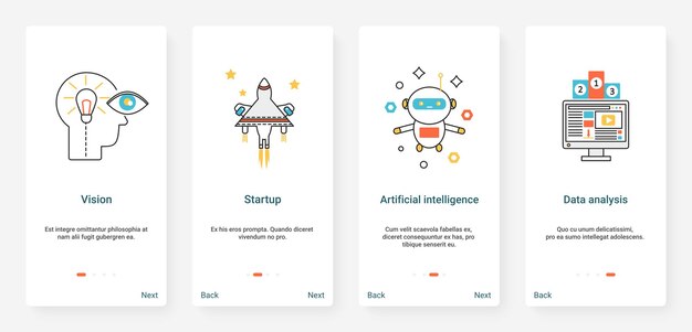 Концепция мобильного баннера UI UX шаблоны