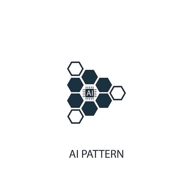 AI 패턴 아이콘입니다. 간단한 요소 그림입니다. 인공 지능 컬렉션의 AI 패턴 기호 디자인. 웹 및 모바일에서 사용할 수 있습니다.