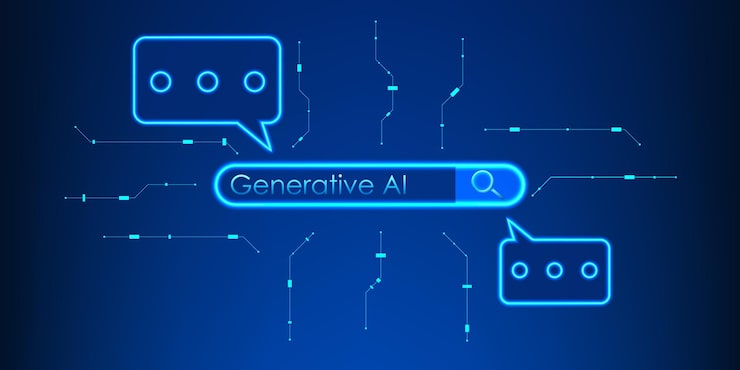 Vector ai prompt data processing technology background user typing commands into artificial intelligence system generative ai data input machine learning command processing neural network analysis