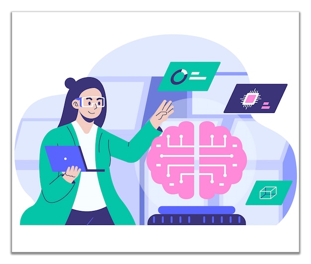 AI Scientist Analyzing Brain Data