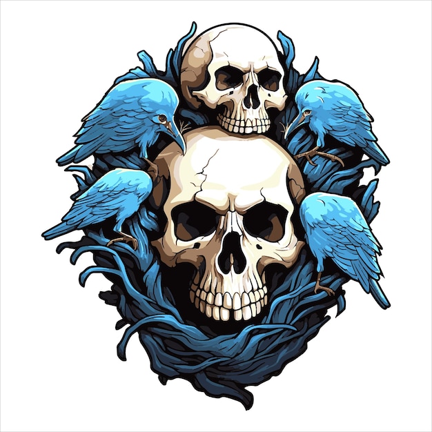 Ai skull vector