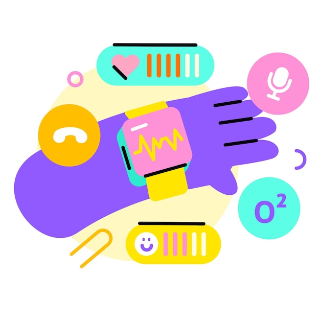 Ai smartwatch illustration