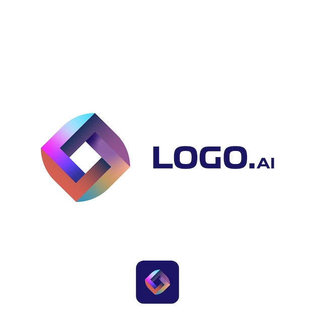 Progettazione del logo della tecnologia ai