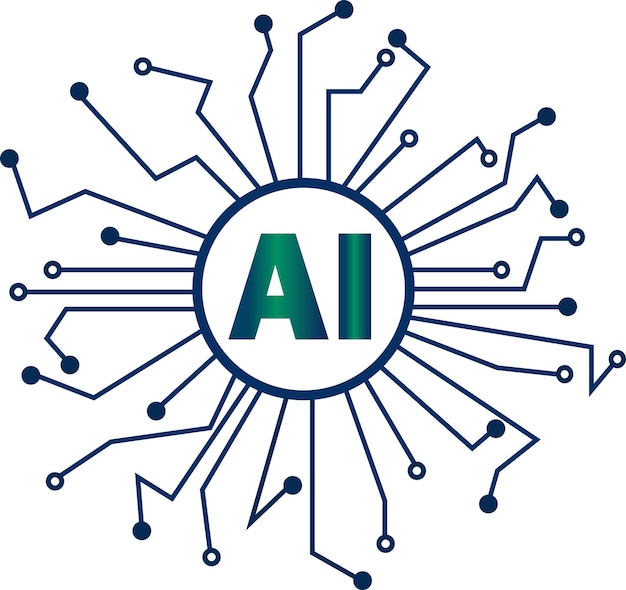 AI-technologie Kunstmatige intelligentie AI-processorchip Ai-symboolintelligentie
