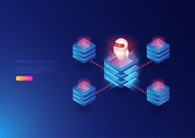 Ai technology isometric