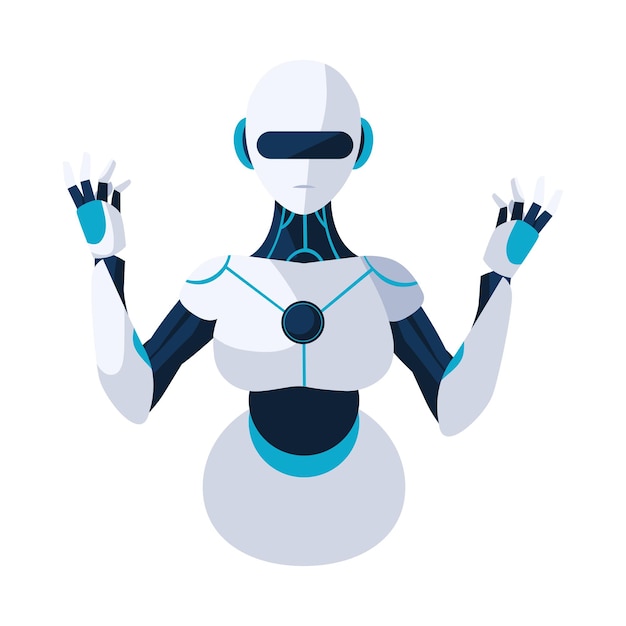 AI technology robot machine icon isolated