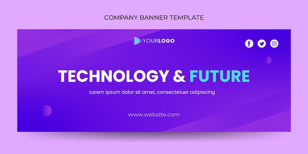 Vector ai vector abstract modern banners company with geometric gradient purple shapes