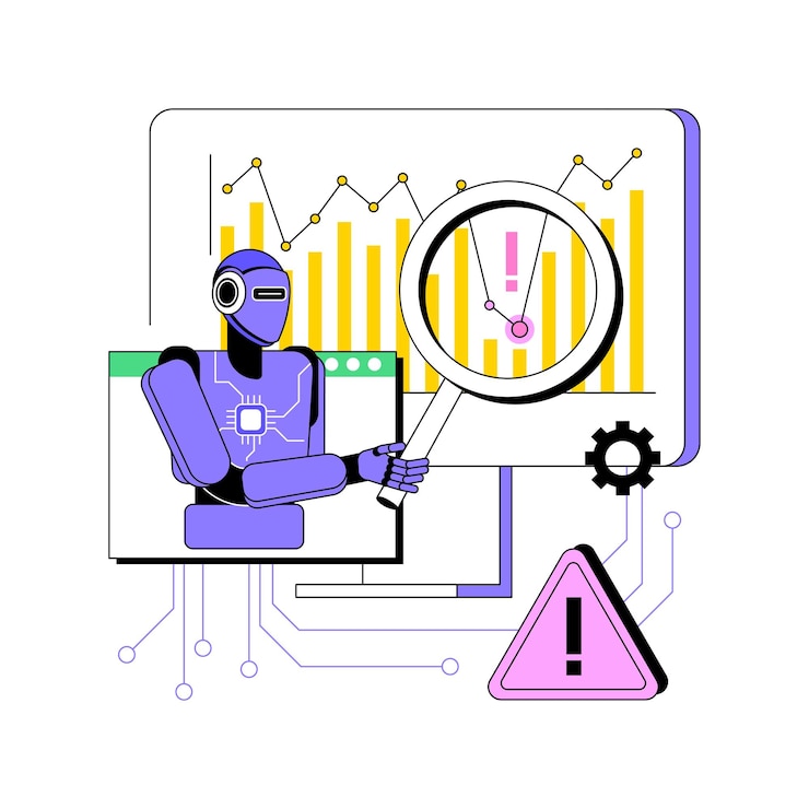 Vector aianomaly 탐지 추상 개념 터 일러스트레이션