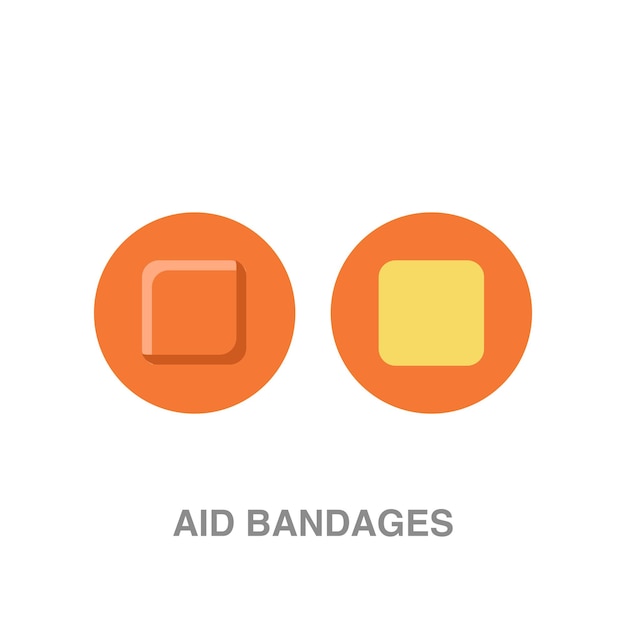 Aid bandages illustration on transparent background