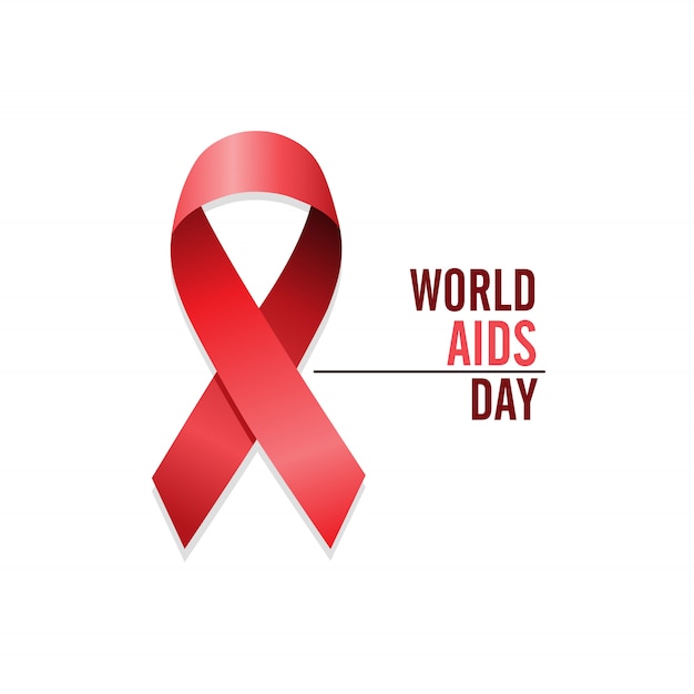 Aids awareness red ribbon