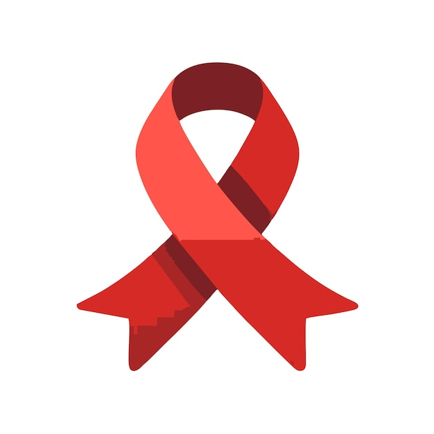 Vector aids ribbon shape logo flat vector design