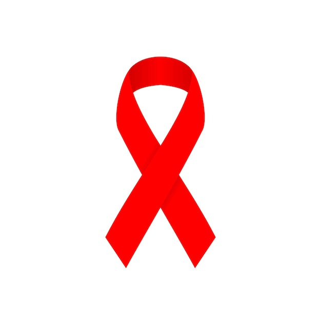 Aids Rood Lint Pictogram, Vectorillustratie