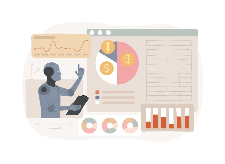Vector aienhanced compliance and regulatory reporting abstract concept vector illustration