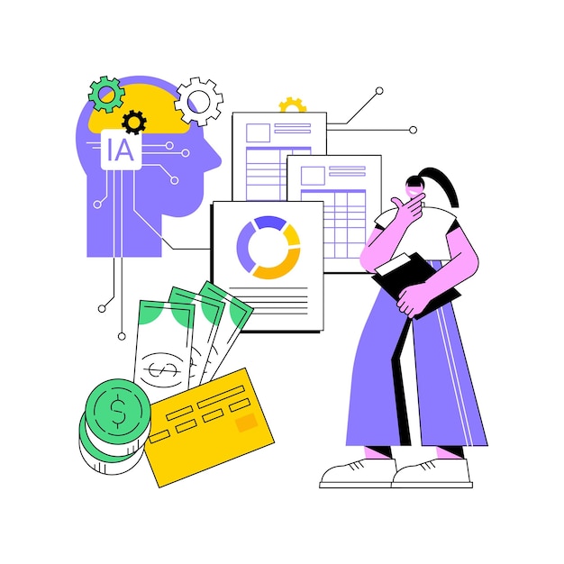 AIEnhanced Expense Management abstracte concept vector illustratie
