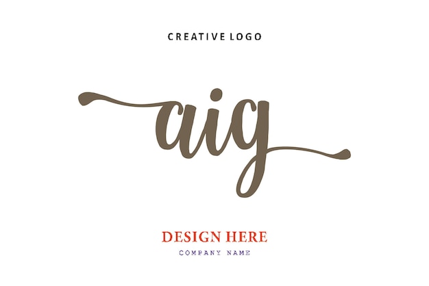 AIG lettering logo is simple easy to understand and authoritative