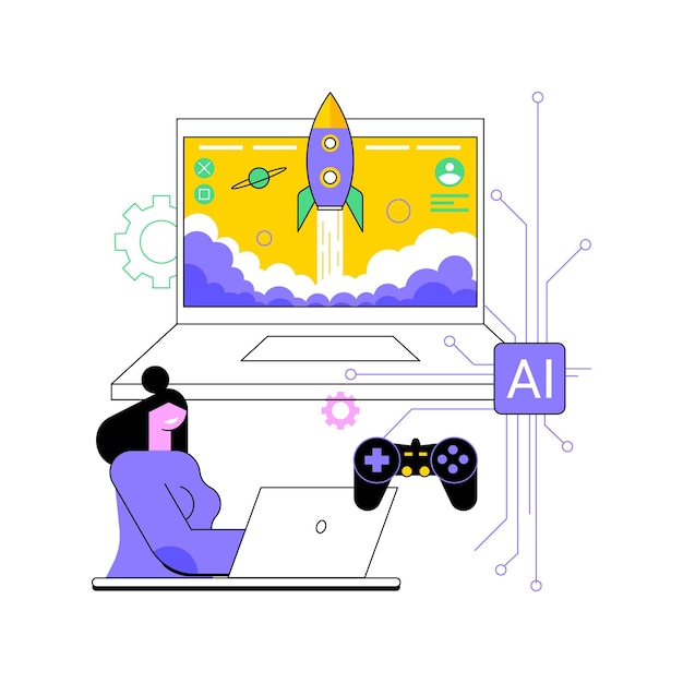 AIGenerated コンテンツ抽象概念ベクトルイラストレーション