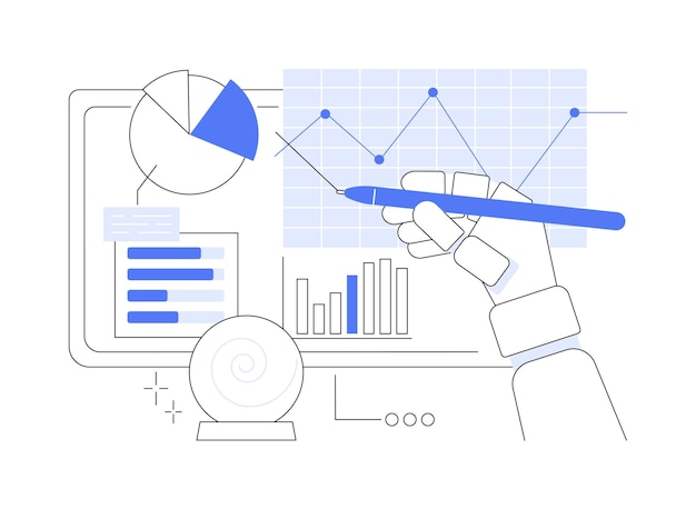 Aigenerate insights predittivi concetto astratto illustrazione vettoriale analisi dei dati predittiva