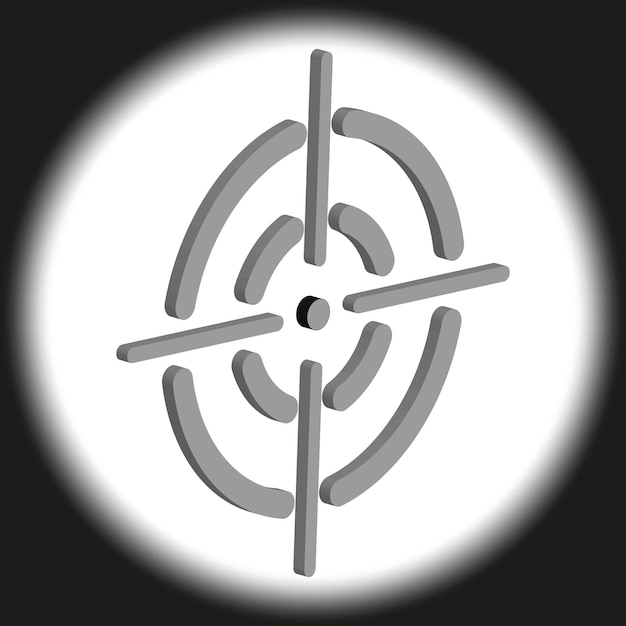 Vector aim scope icon precision and target vector illustration eps 10