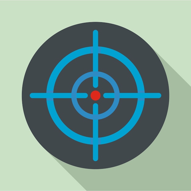 Aim scope target icon Flat illustration of aim scope target vector icon for web design