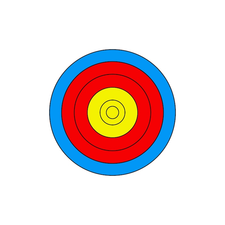 Vector aim target icon in color for shot in the darts flat style isolated symbol used for illustration