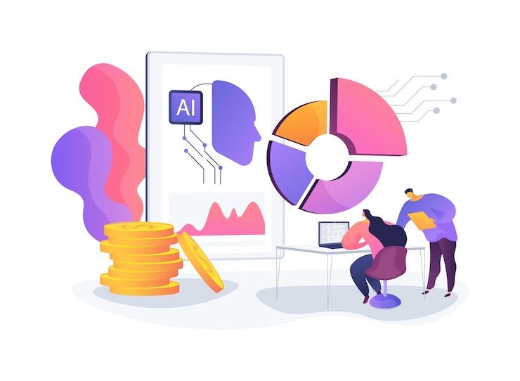Vector aimeasured campaign success abstract concept vector illustration