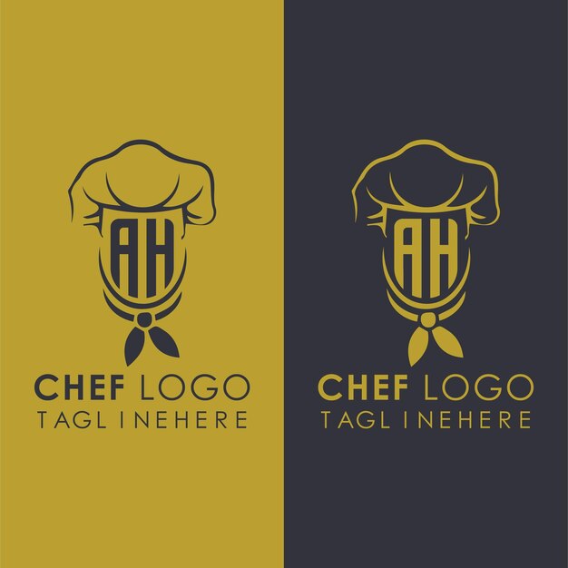 Ainitial monogram for chef cooking logo with creative style design