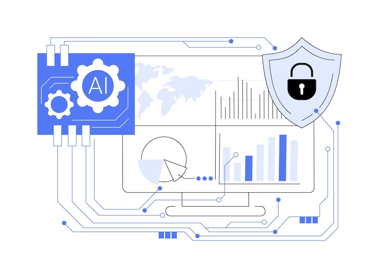 Vector aioptimized security audits abstract concept vector illustration