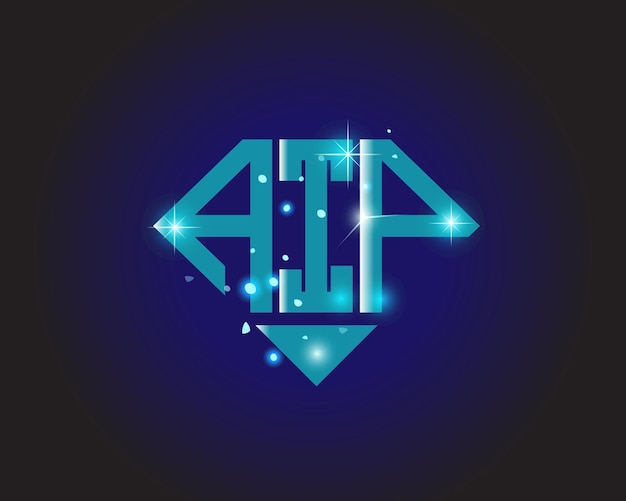 AIP первоначальный современный шаблон векторной иконки дизайна логотипа