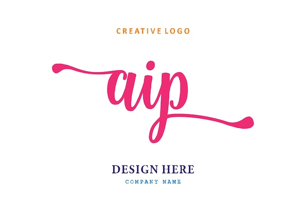 AIP lettering logo is simple easy to understand and authoritative