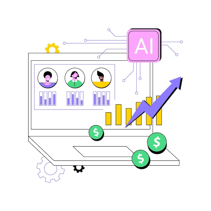 Vector aipersonalized sales approach abstract concept vector illustration sales customize sales approaches