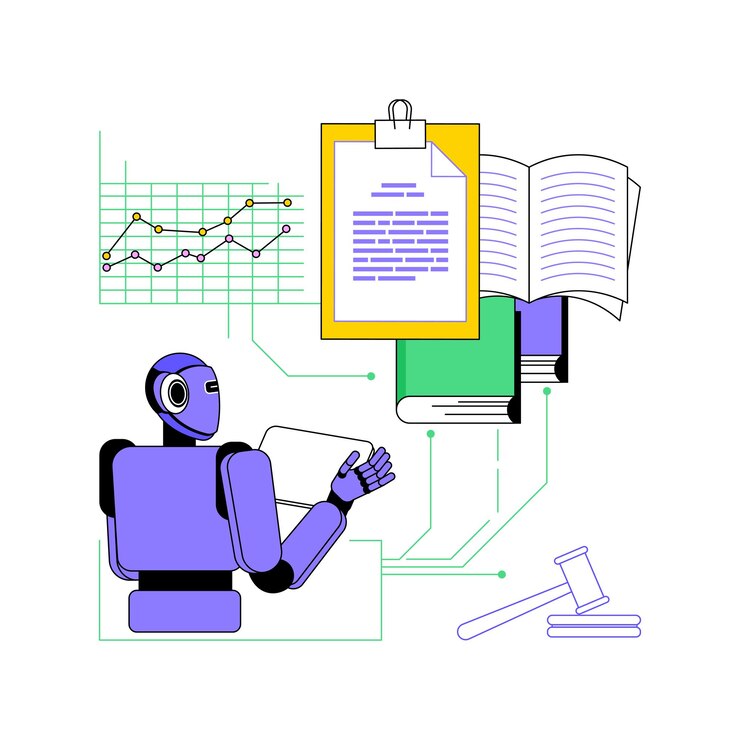 Vector aipowered predictive analytics abstract concept vector illustration