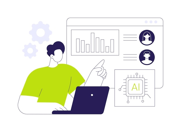 AIPowered Predictive Customer Sentiment Analysis アブストラクト・コンセプト・ベクトル・イラストレーション 顧客の気持ちを予測する